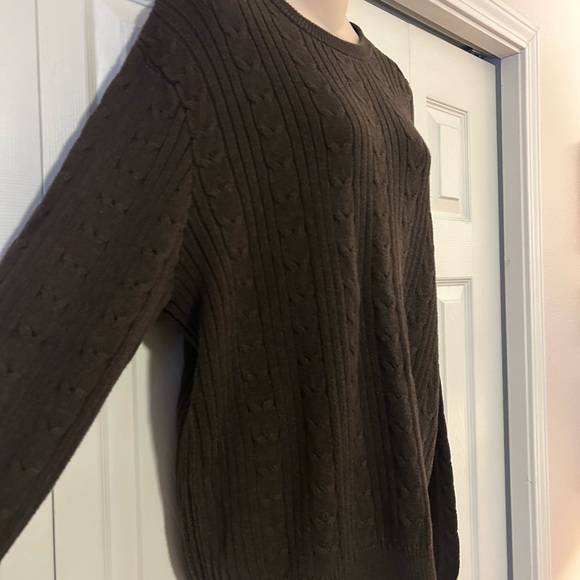 Eddie Bauer Men's Dark Brown Crewneck Sweater - Picture 3 of 5